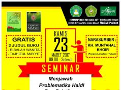 UNTUK UMUM! Seminar Problematika Haidl & Pelatihan Merawat Janazah