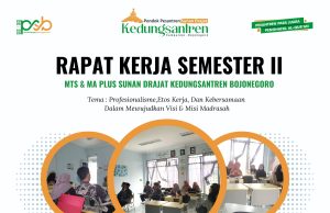 Rapat Kerja Semester II MTs & MA Plus Sunan Drajat Kedungsantren Bojonegoro