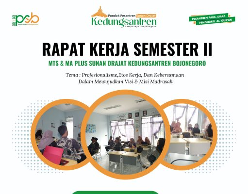 Rapat Kerja Semester II MTs & MA Plus Sunan Drajat Kedungsantren Bojonegoro
