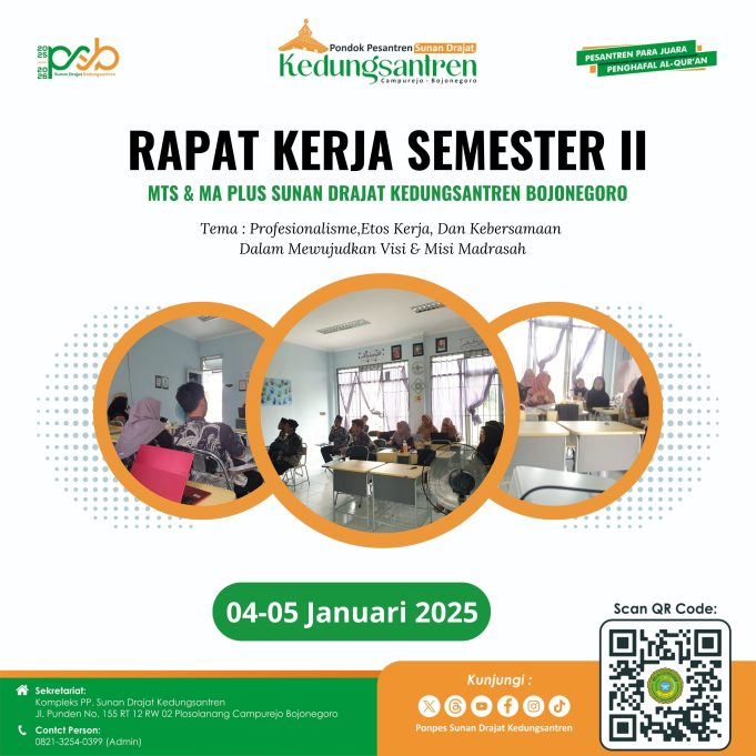 Rapat Kerja Semester II MTs & MA Plus Sunan Drajat Kedungsantren Bojonegoro